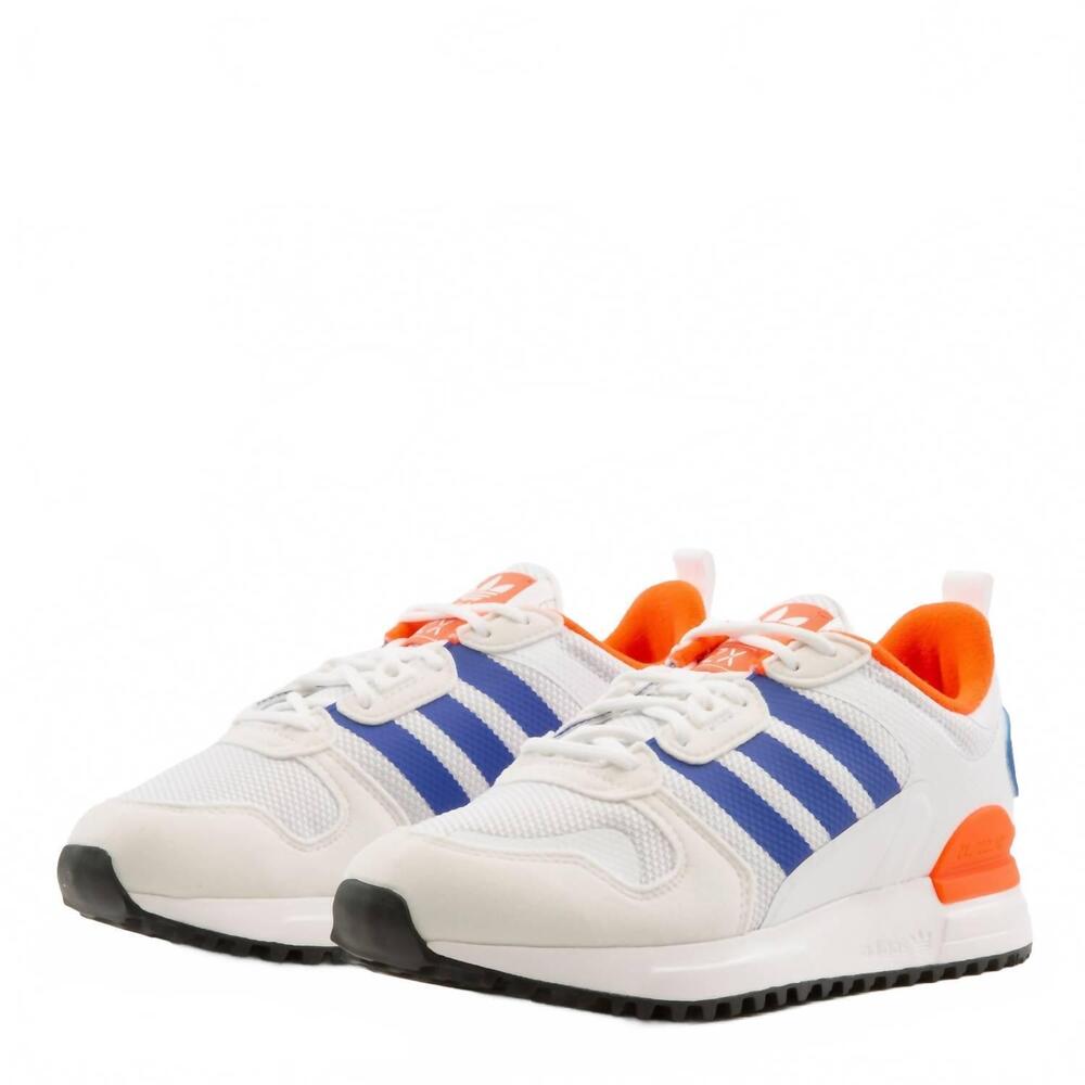 NEW ADIDAS kid's zx 700 hd sneaker in cloud white/bold blue/solar red